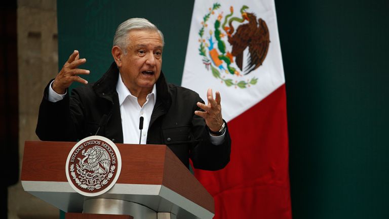 AMLO, durante una conferencia de prensa