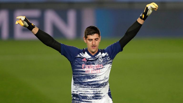 Courtois previo a un partido del Real Madrid