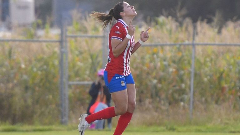 Norma Palafox en festejo con Chivas