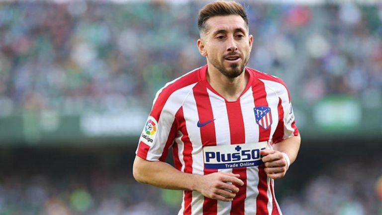 Héctor Herrera jugando con el Atlético de Madrid