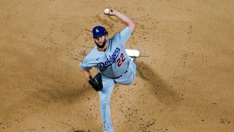 Clayton Kershaw durante un partido con Dodgers