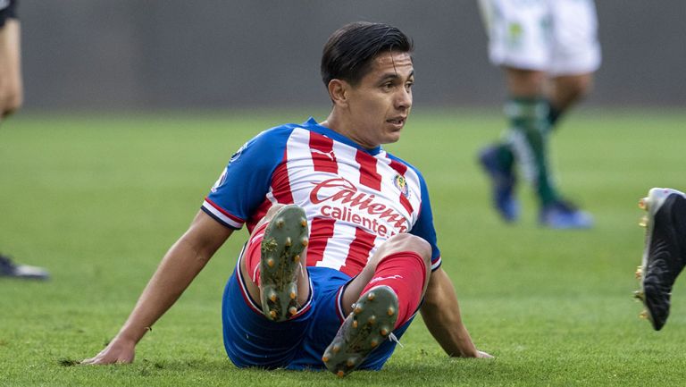 Dieter Villalpando en partido con Chivas