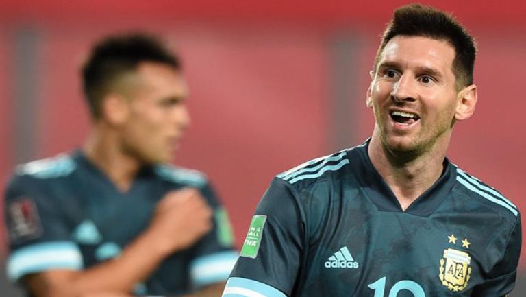 Messi, feliz en un juego de Argentina