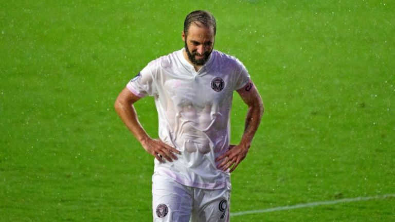 Gonzalo Higuaín en un partido con el Inter de Miami