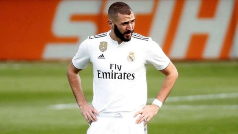 Karim Benzema en un partido del Real Madrid