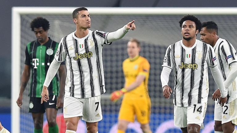 Cristiano Ronaldo durante un partido con Juventus