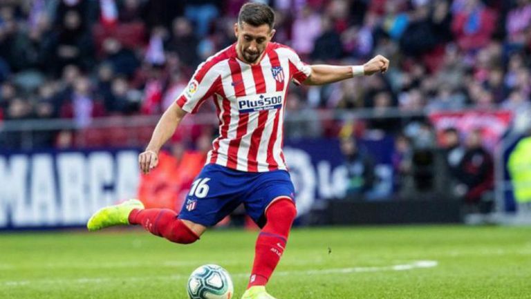 Héctor Herrera jugando con el Atlético de Madrid