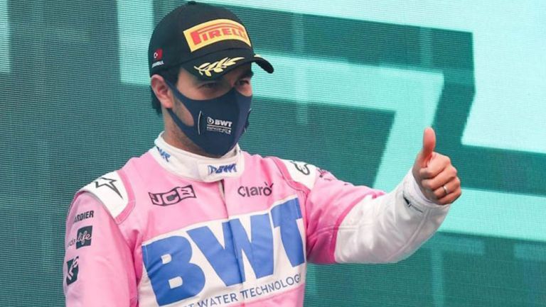 Checo Pérez tras conquistar el GP de Sakhir