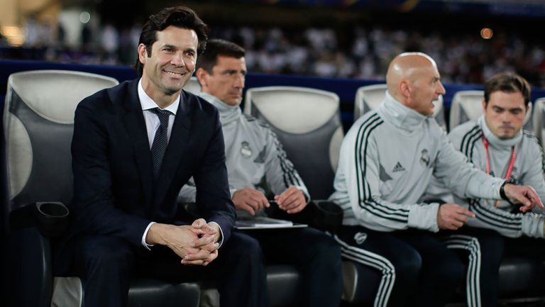 Solari, durante un juego del Real Madrid