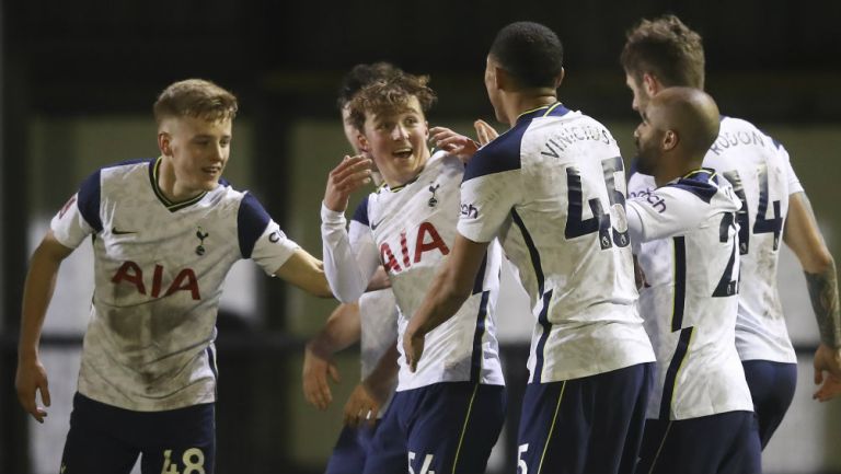 Tottenham en celebración de gol