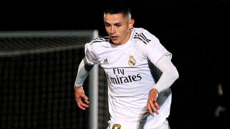 Fidalgo, en un partido con el Real Madrid Castilla