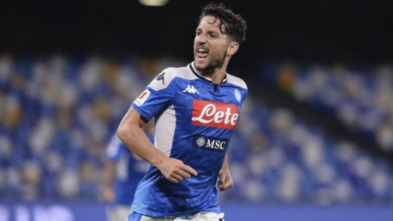 Dries Mertens en un partido con el Napoli