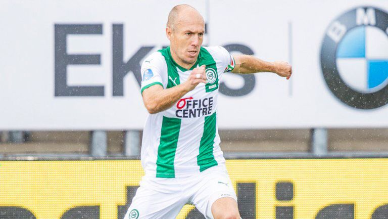 Arjen Robben durante un juego con el Groningen