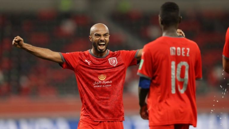 Jugadores del Al Duhail festejando el triunfo sobre el Ulsan