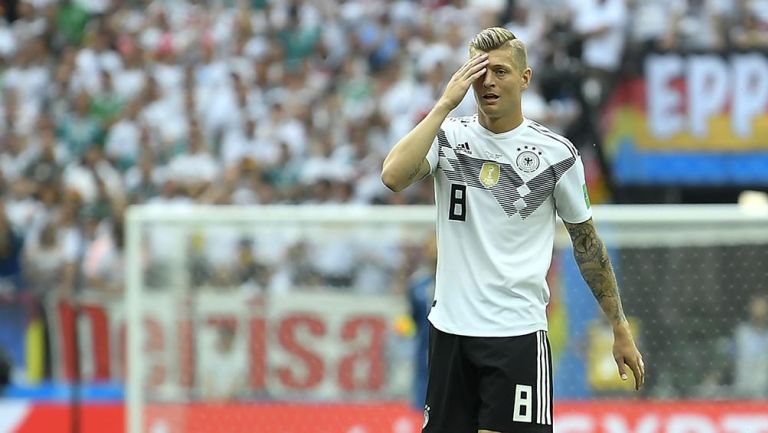 Toni Kroos en un partido con Alemania