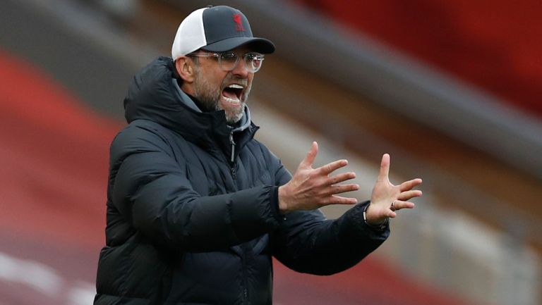 Jürgen Klopp durante un duelo del Liverpool 