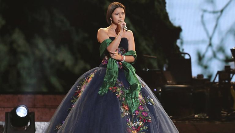 Ángela Aguilar, durante una presentación