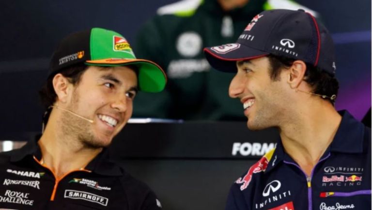 Sergio Pérez y Daniel Ricciardo en charla