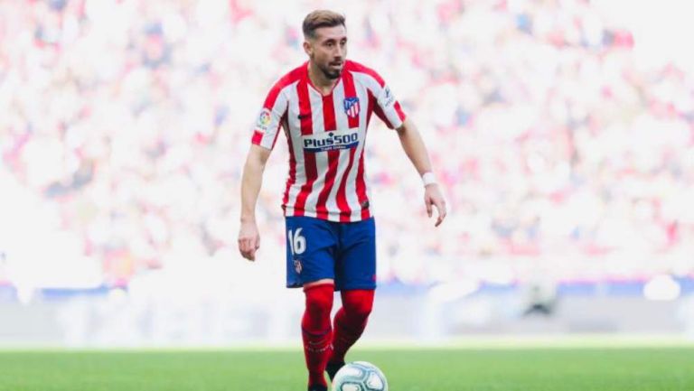 Héctor Herrera jugando con el Atlético de Madrid