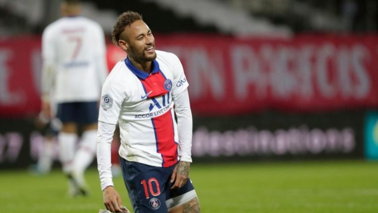 Neymar durante un partido del PSG