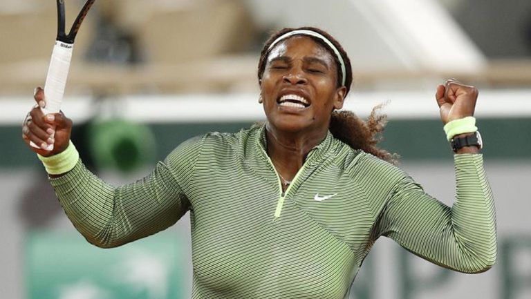 Serena Williams, en festejo tras triunfo