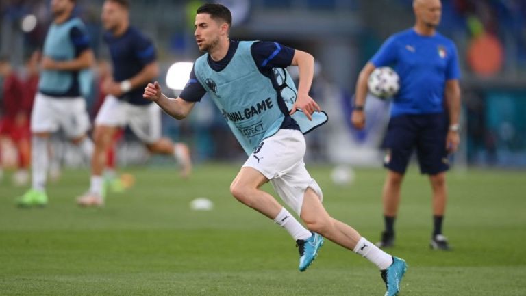 Jorginho con la selección de Italia previo a juego