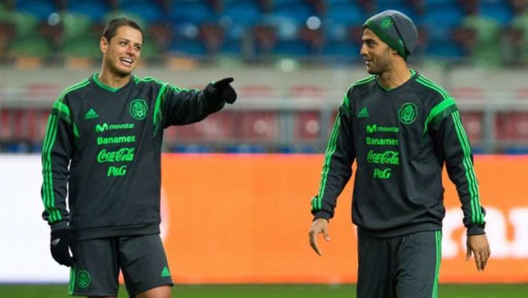 Chicharito y Carlos Vela