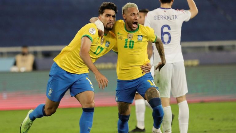 Paquetá y Neymar ante Chile