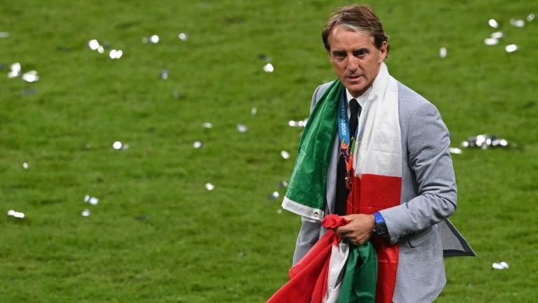 Roberto Mancini tras ganar la Eurocopa con Italia