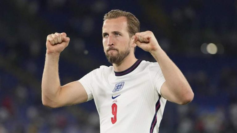 Harry Kane en festejo de gol