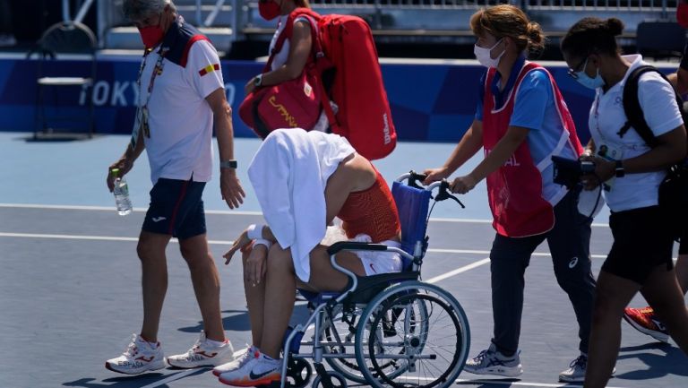 Tokio 2020: Paula Badosa se retiró en los Cuartos de Final del torneo de Tenis por el calor