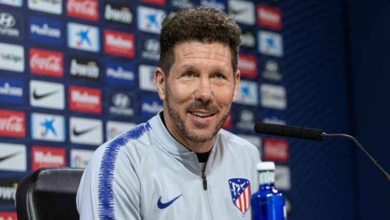 Simeone, durante una conferencia de prensa