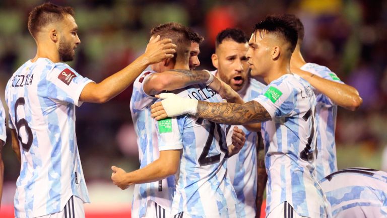 Argentina en festejo de gol