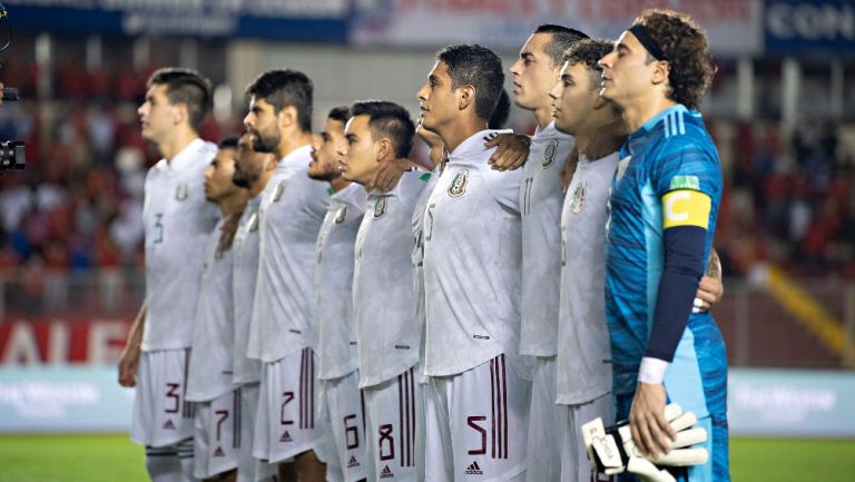 Selección Mexicana antes del partido vs Panamá