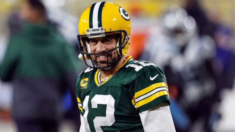 Aaron Rodgers en un partido de los Packers