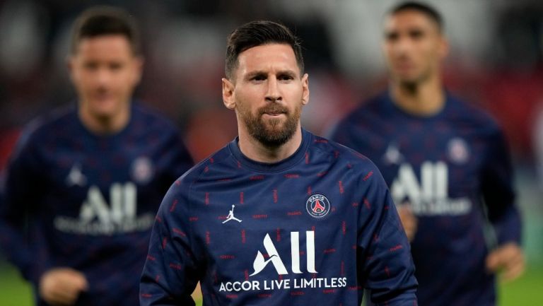 Leo Messi con el París Saint Germain en Champions