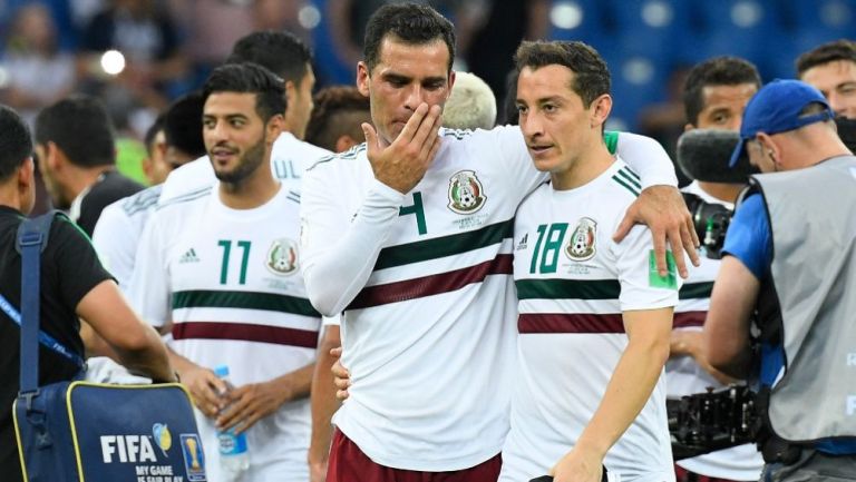 Guardado y Márquez en un partido de la Selección Mexicana