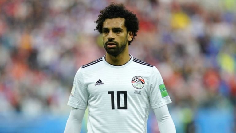 Mohamed Salah en un partido de Egipto