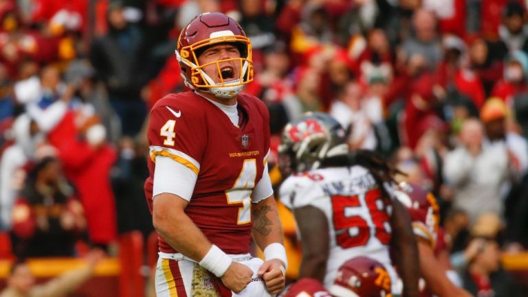 Taylor Heinicke en victoria vs Tampa Bay