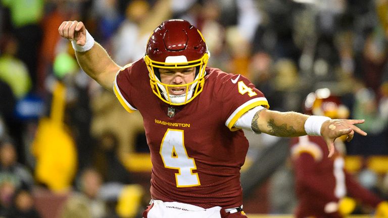 Heinecke celebra un touchdown de Washington