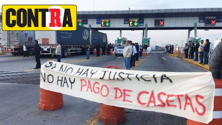 Caseta de cobro es cerrada por manifestantes