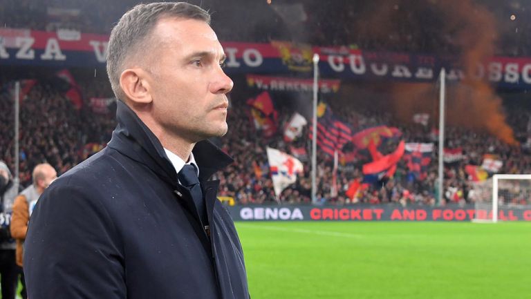 Andriy Shevchenko previo a un duelo del Genoa 