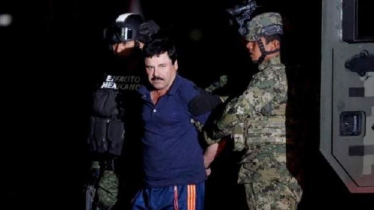 Joaquín 'El Chapo' Guzmán tras ser capturado