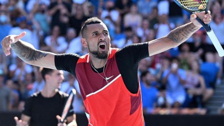 Kyrgios durante el partido de Dobles Masculinos