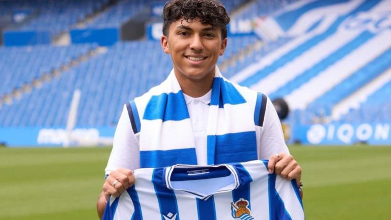 Jonathan Gómez con la Real Sociedad