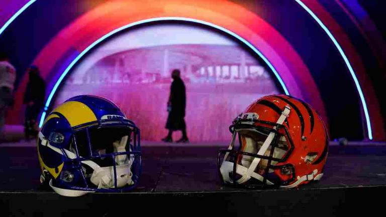 Cascos de los Rams y Bengals que utilizarán en el Super Bowl LVI 