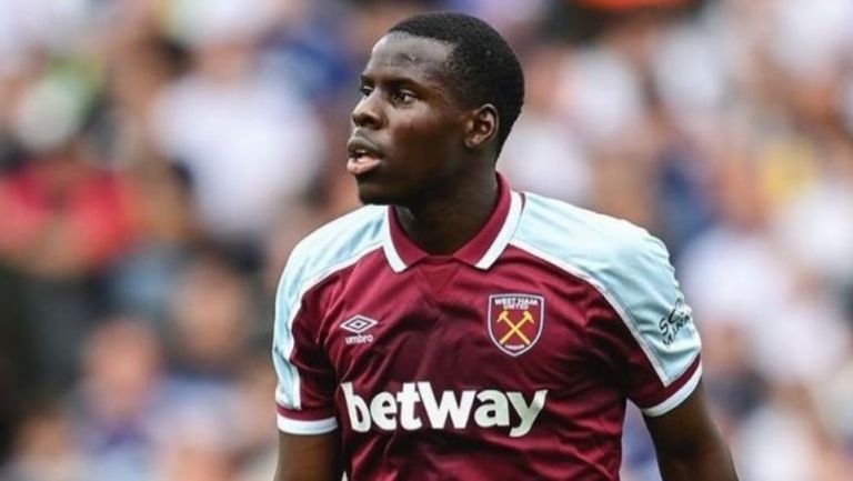 Kurt Zouma durante un partido del West Ham