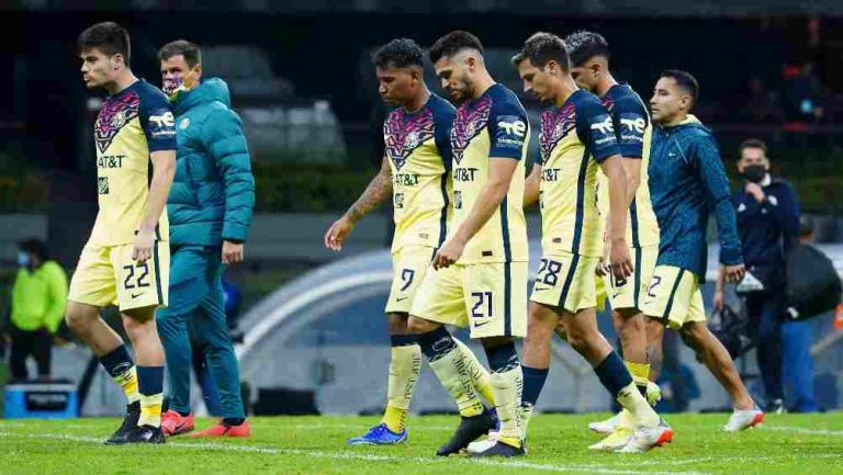 Jugadores de América tras la derrota vs San Luis 