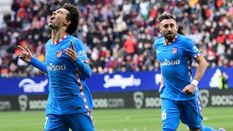 Héctor Herrera festejando gol de João Félix ante el Osasuna