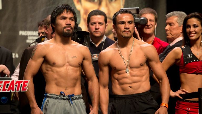 Juan Manuel Márquez durante prueba de pesaje ante Manny Pacquiao